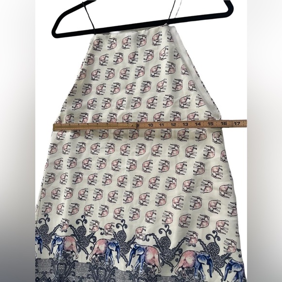 Audrey 3+1 Womens Size Small Elephant Print Slip Mini Dress Lined - Picture 7 of 11